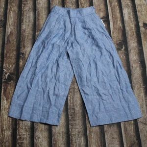 NWT Gap Blue Linen Culottes Size 0